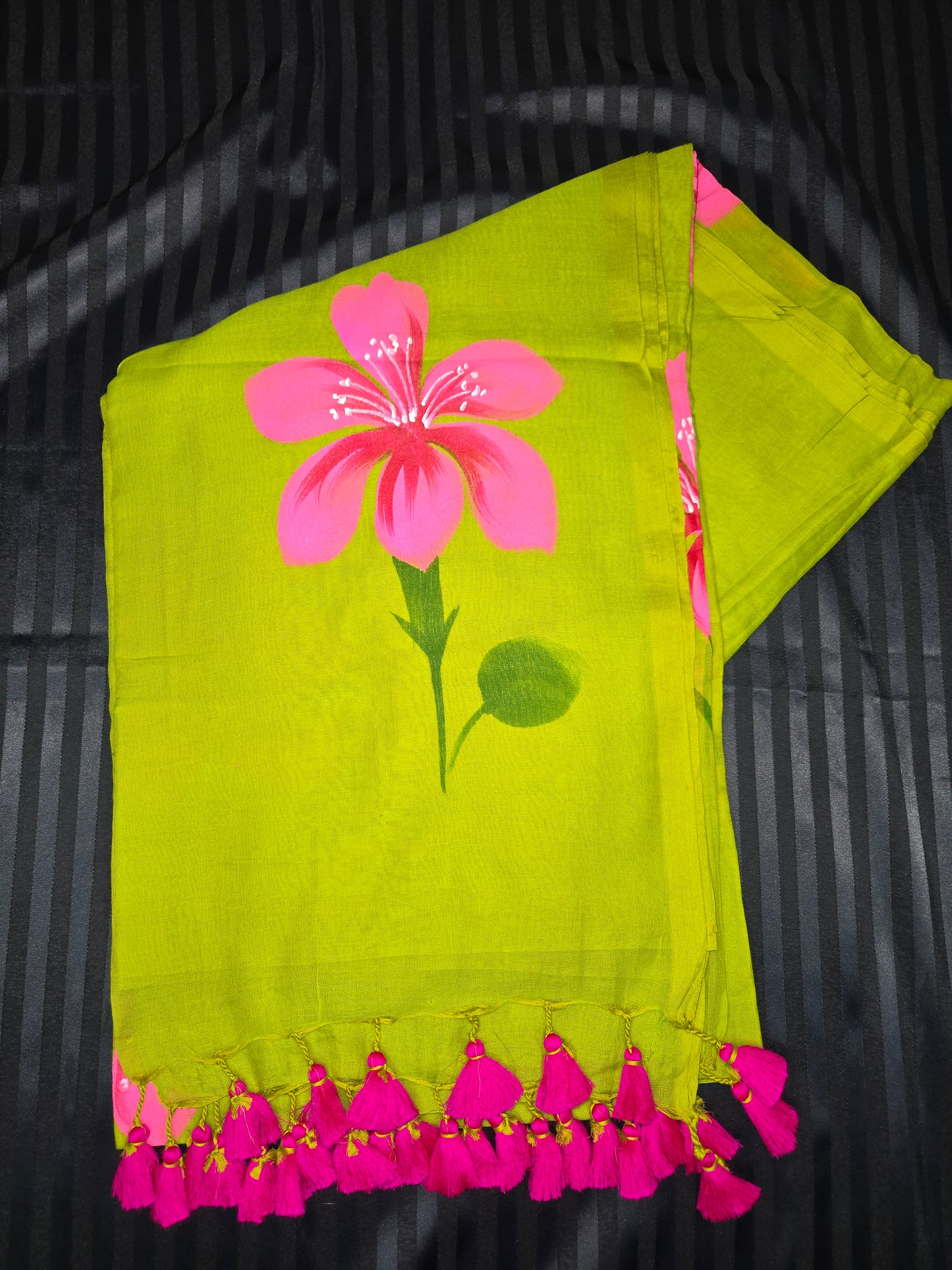 Lily Hand-painted Mulcotton Saree