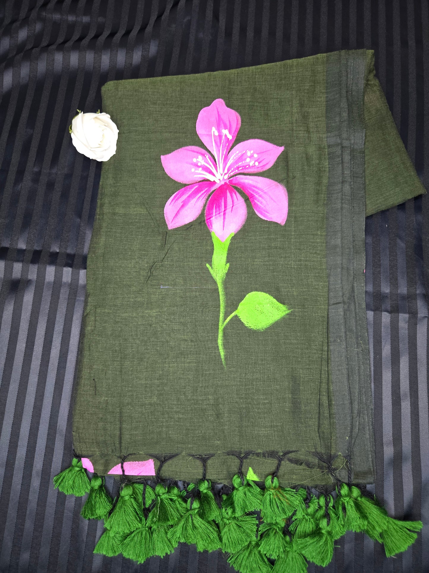 Lily Hand-painted Mulcotton Saree