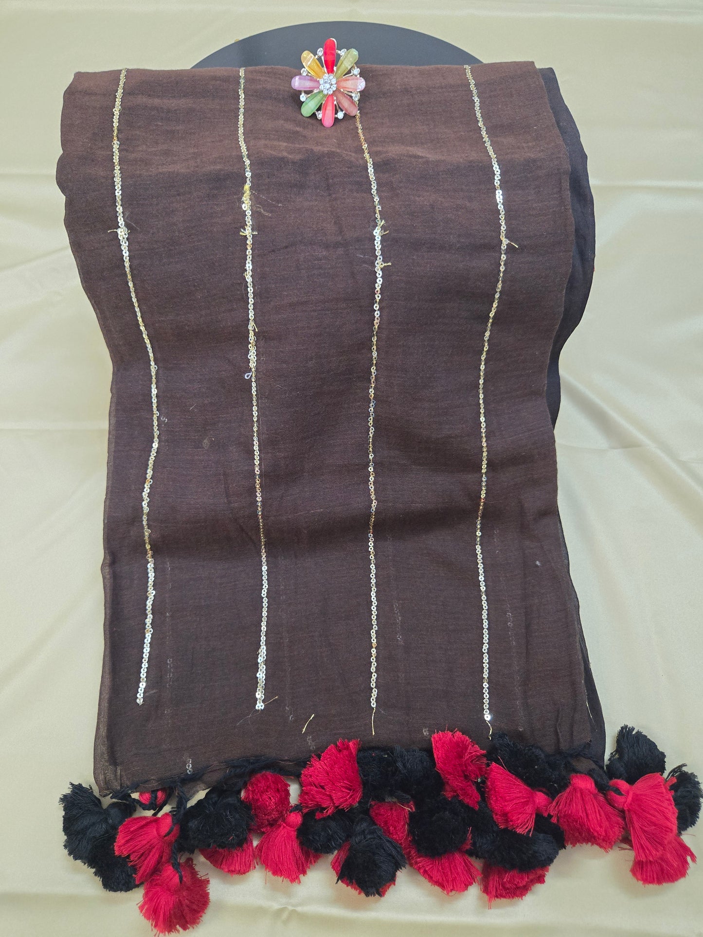 Mulcotton Sequence saree