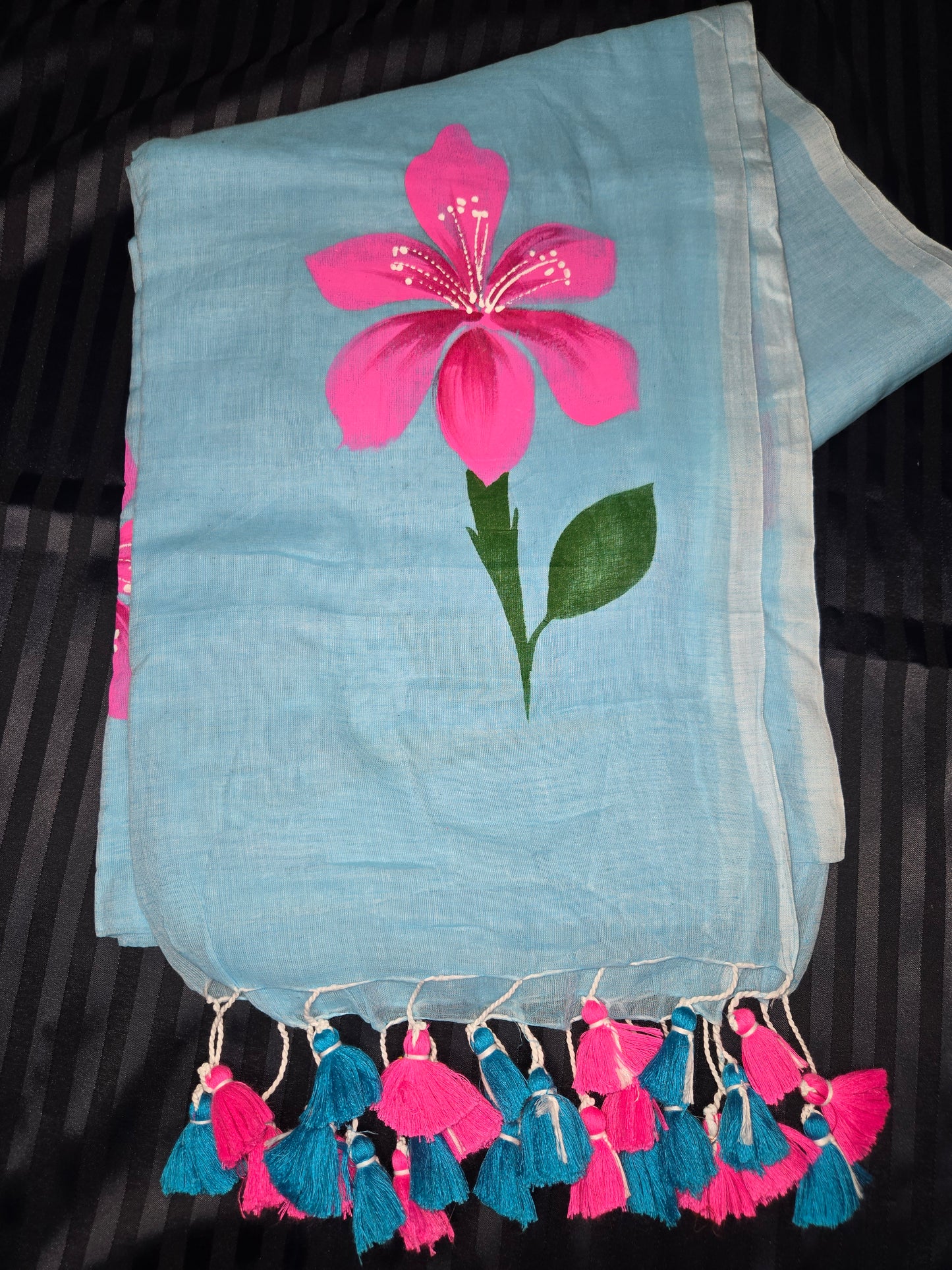 Lily Hand-painted Mulcotton Saree