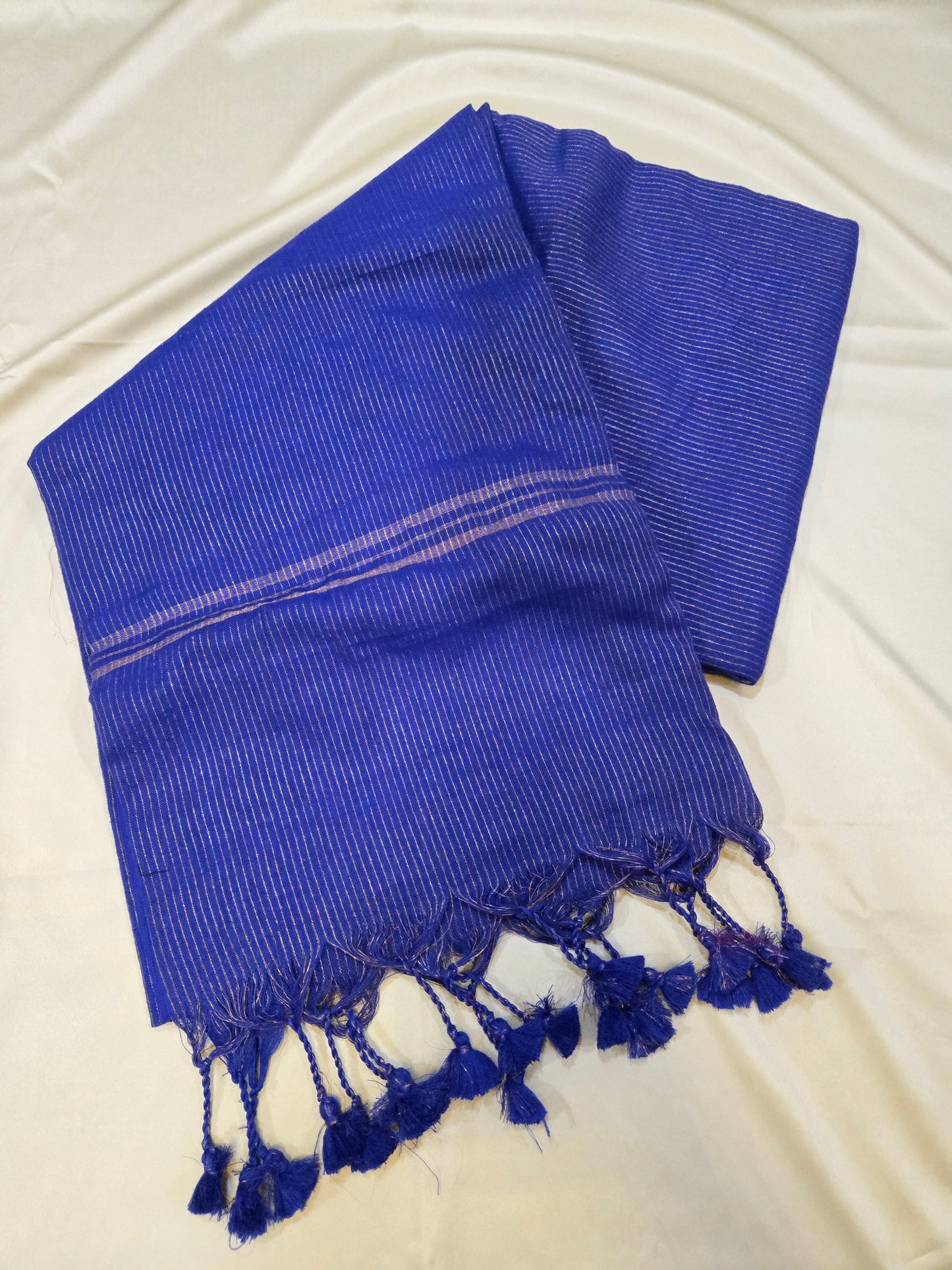 Khadi cotton with golden stripes